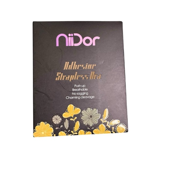 Niidor Adhesive Bra Sticky Strapless Backless Invisible Pushup Silicone Bra Bcup - Picture 1 of 9
